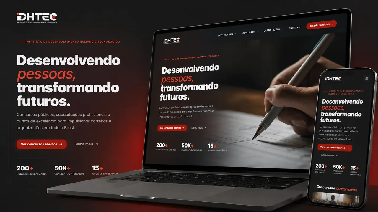 Sistema web do IDHTEC — Instituto de Desenvolvimento Humano e Tecnológico