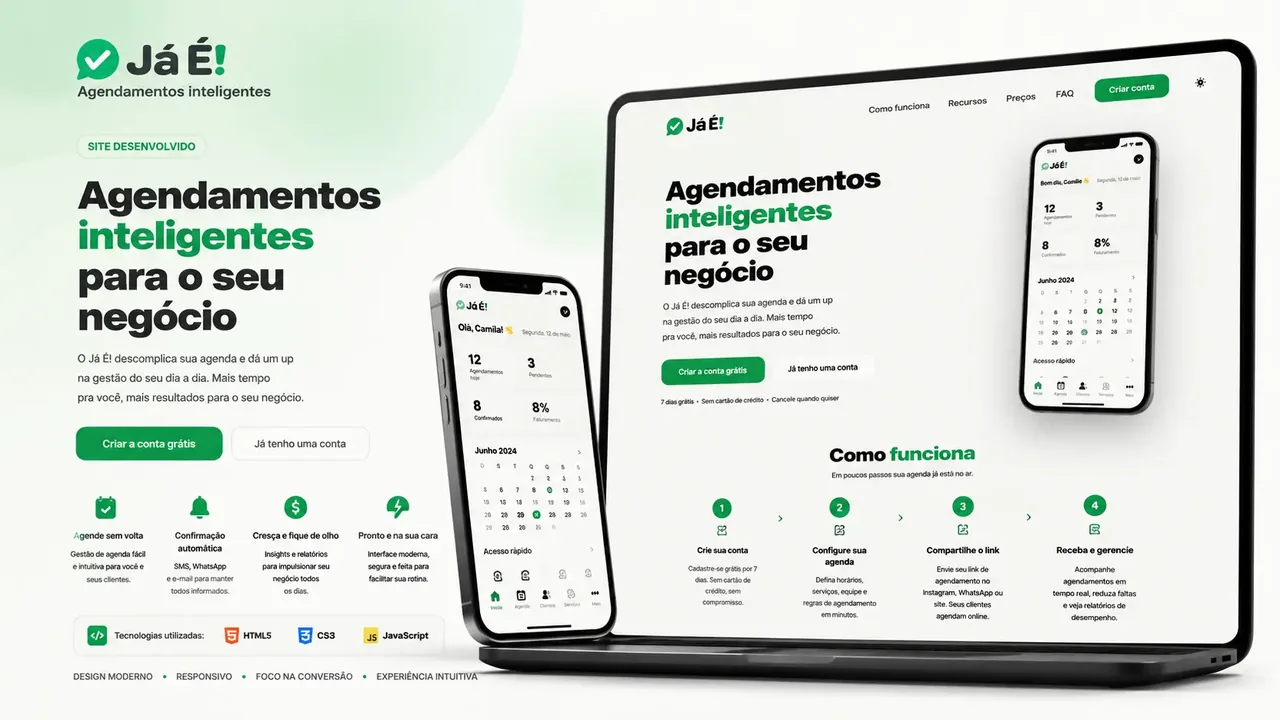 Sistema de agendamentos Já É!