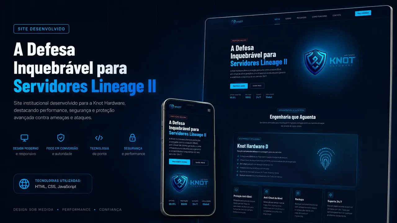 Site institucional da Knot Hardware